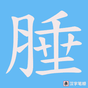 腄